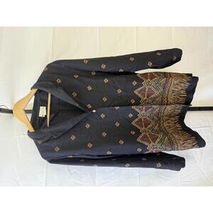 Vintage J.B.S. Ltd Women's Outerwear Jacket with Geometric Pattern and Fringe 16